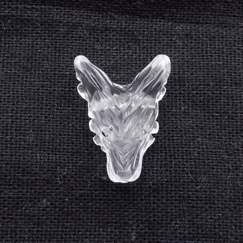 定制!天然宝石雕刻狼头吊坠,38x30x13mm