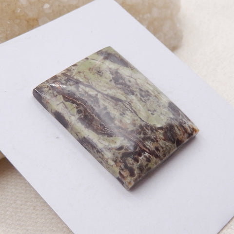 Natural Mushroom Jasper Cabochon 31x25x5mm, 8.5g