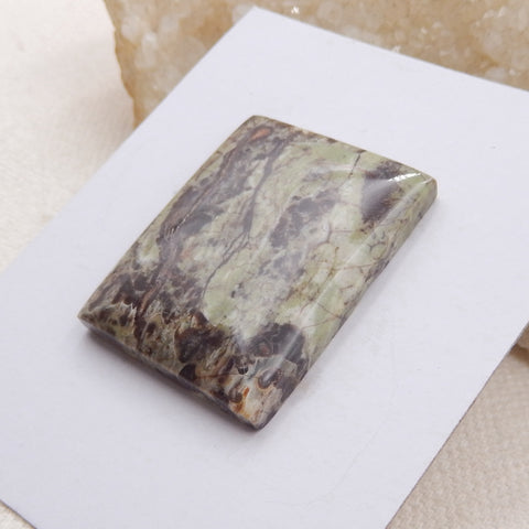 Natural Mushroom Jasper Cabochon 31x25x5mm, 8.5g