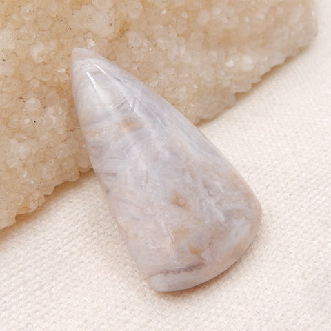 Natural Bamboo Agate Cabochon 41x22x8mm, 10.5g