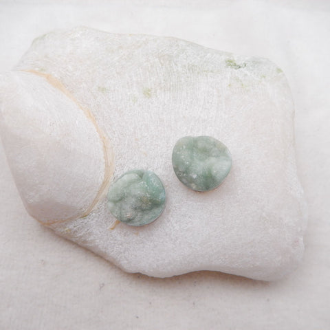 Natural Hemimorphite Cabochons Paired 18x18x9mm, 4.5g