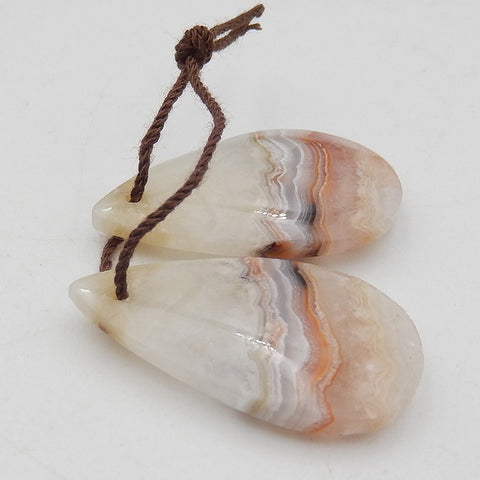 天然玛瑙凸圆形,Crazy Lace Rosetta Stone Gemstone 凸圆形,43x20x4mm,6.5g