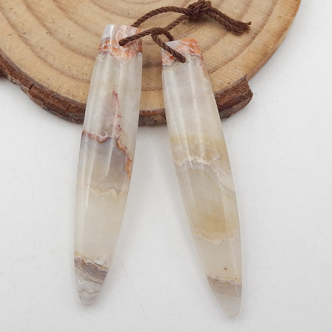 天然玛瑙凸圆形,Crazy Lace Rosetta Stone Gemstone 凸圆形,43x20x4mm,6.5g
