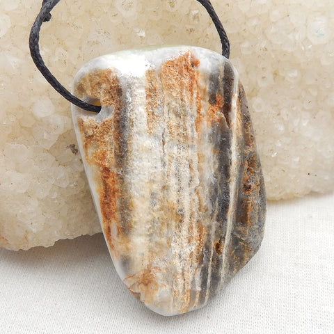 Nugget 黄色蛋白石宝石吊坠时尚首饰项链,39x36x20 毫米,24.8 克