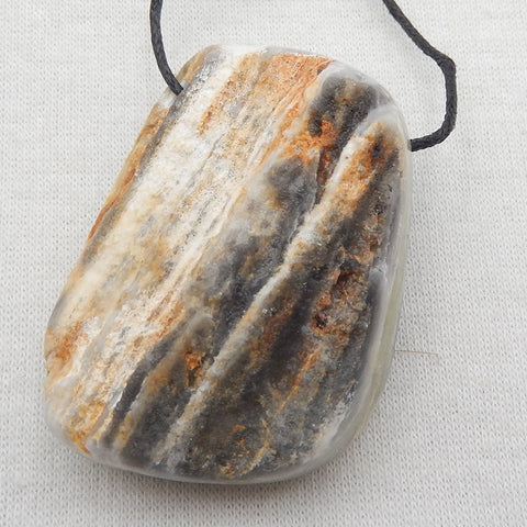 Nugget 黄色蛋白石宝石吊坠时尚首饰项链,39x36x20 毫米,24.8 克