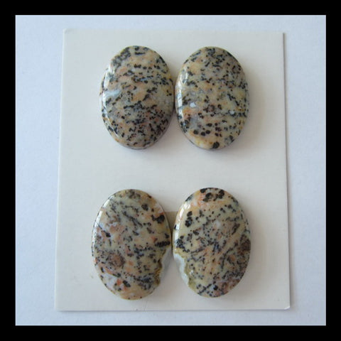 4 pcs Petrified Wood Cabochon,25x17x5mm,15.1g - MyGemGarden