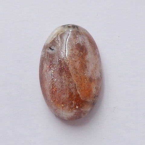 Natural Sunstone Oval Gemstone Cabochon, 19x12x7mm, 3.1g - MyGemGarden