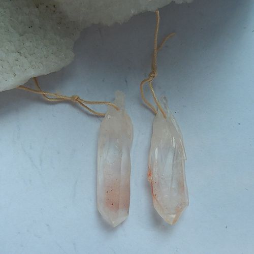 Natural Quartz Earrings Pairs for Fashion Women 29x9x8mm,7.8g - MyGemGarden