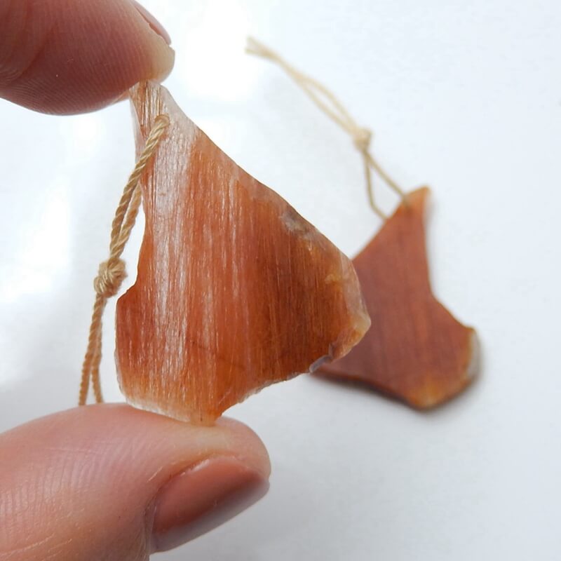 Natural nugget Jasper Earrings Pair, stone for Earrings making, 31x23x3mm, 6.3g - MyGemGarden