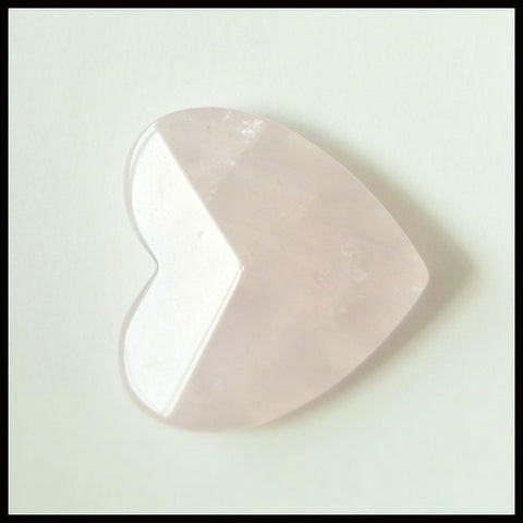 Rose Quartz faceted Heart Shape Gemstone Cabochon, 23x21x7mm, 4.8g - MyGemGarden