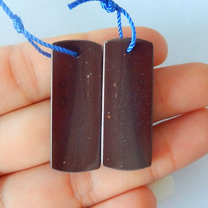 Mookaite Jasper Gemstone Natural Earrings Pair,34x13x3mm,7.6g - MyGemGarden