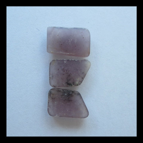 3 PCS Purple Agate Cabochon 13x9x3mm,2.5g - MyGemGarden