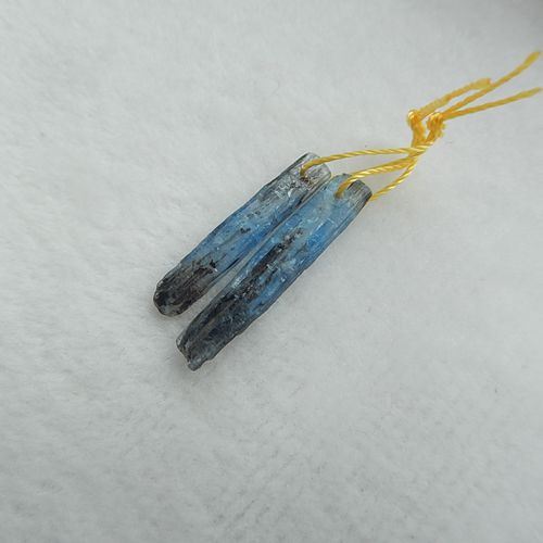 Sales 2pcs Blue Kyanite Gemstone Fashion Earrings Pair 28x5x3mm 26x5x3mm 1.7g - MyGemGarden