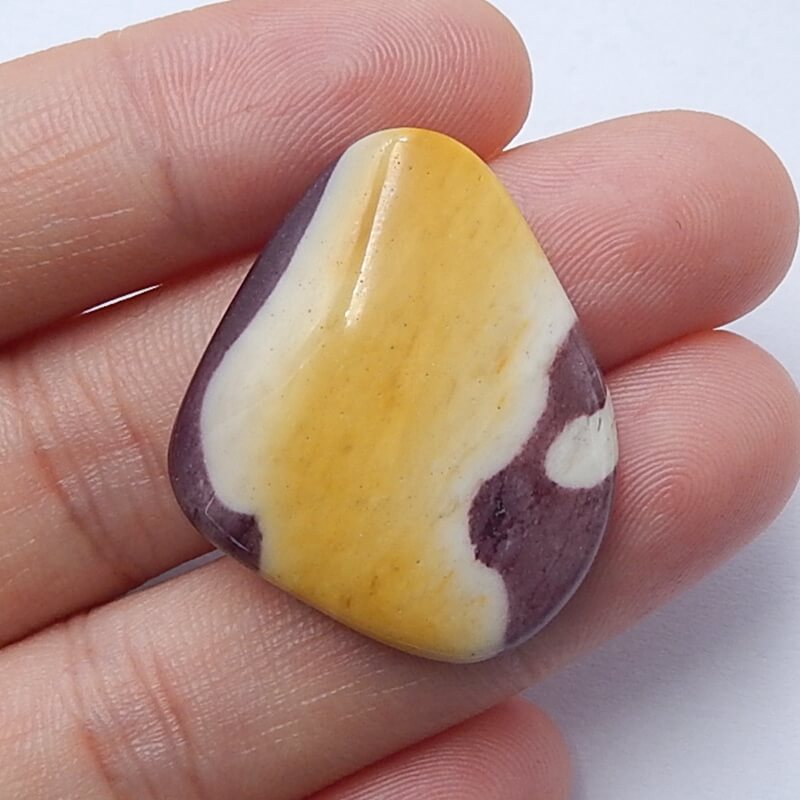 Natural Mookaite Jasper Gemstone Cabochon, 26x24x5mm, 5.3g - MyGemGarden
