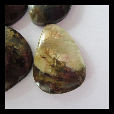 12 PCS Serpentine Cabochon 22x17x4mm,19x15x4mm,29.9g - MyGemGarden