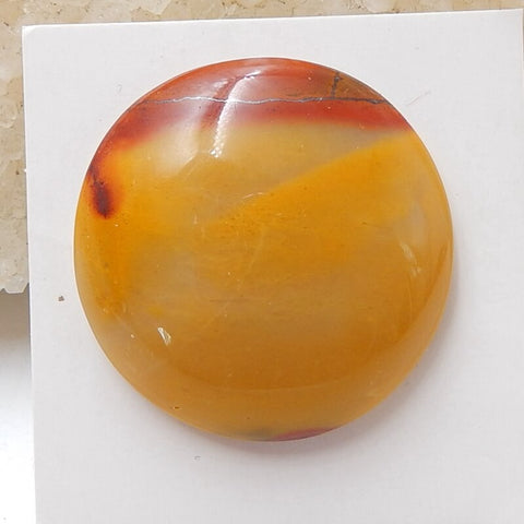 Natural Mookaite Jasper 29mm round cabochon, 29x29x7mm, 9.05g - MyGemGarden