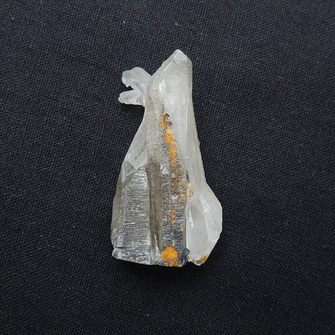 New Arrival ghost quartz hand carved snake Cabochon, Animal Gemstone Decoration, 60x32x22mm, 45.3g - MyGemGarden