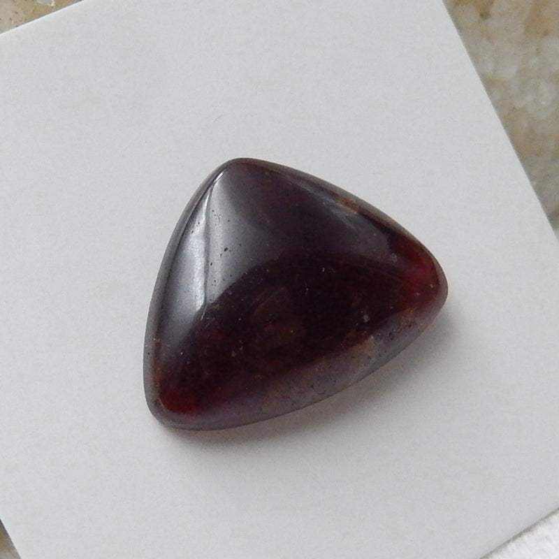 Natural Garnet Gemstone Cabochon, 19x14x5mm, 3.6g - MyGemGarden