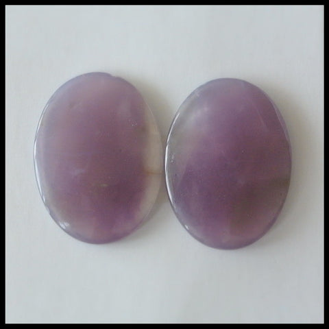 1 pair Natural Amethyst Cabochons Paired