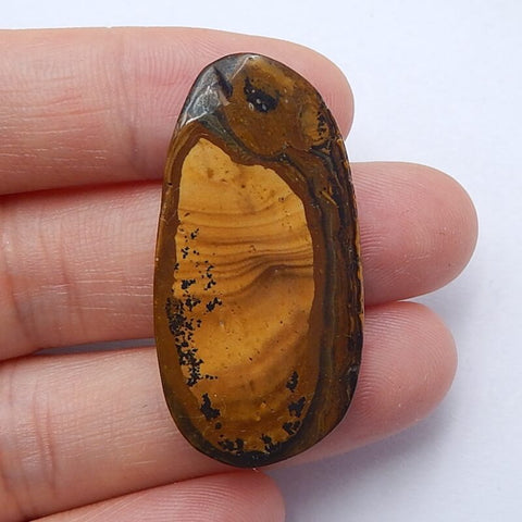 Natural Us Biggs Jasper  Cabochon 37x19x5mm, 6.6g - Gomggsale