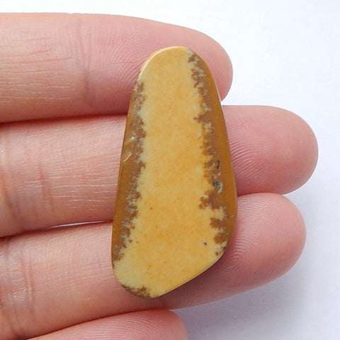 Natural Us Biggs Jasper Gemstone Cabochon, 33x16x5mm, 4.1g - MyGemGarden