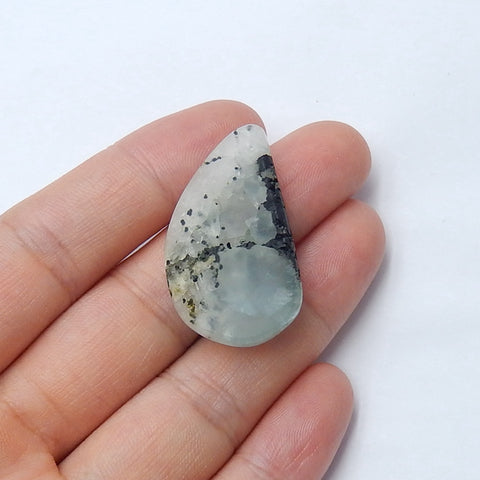 Natural nugget Prehnite Gemstone Cabochon, 32x20x10mm, 8.1g - MyGemGarden