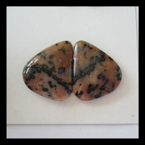 Petrified Wood Cabochon Pairs,21x19x5mm,26x18x4mm,25g - MyGemGarden
