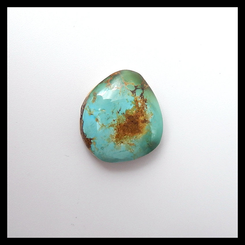 2 Pcs High quality Aricona?Turquoise Cabochons,17x16x5mm,22x11x4mm,3.6g - MyGemGarden