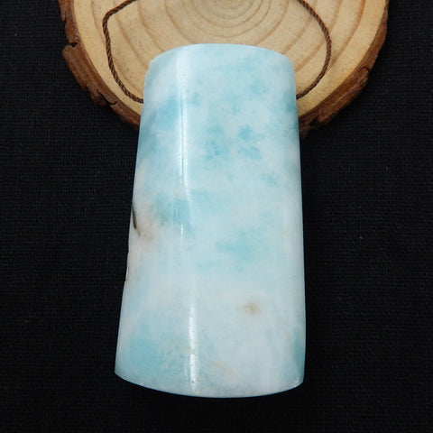 Nugget Larimar Gemstone Pendant, Raw Larimar Pendant, 62x35x23mm, 70g - MyGemGarden