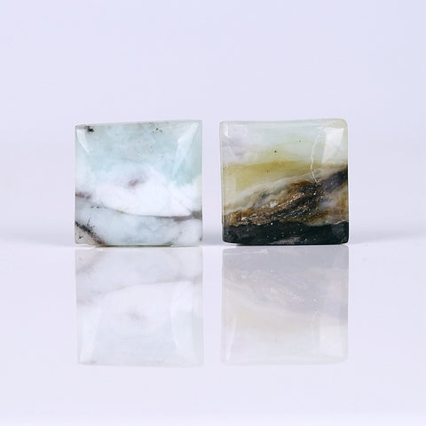 2 PCS Blue Opal Gemstone Cabochon,20x6mm,6.7g - MyGemGarden