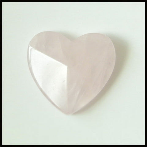 Rose Quartz faceted Heart Shape Gemstone Cabochon, 23x21x7mm, 4.8g - MyGemGarden