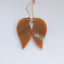 Natural Amazonite Carved Leaf Earring Beads 30x11x4mm, 3.6g