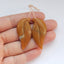Natural Amazonite Carved Leaf Earring Beads 30x11x4mm, 3.6g