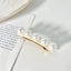 BITEFU Classic Versatile Pearl Spring Hairpin: Vintage Ponytail Clip & Elegant Horizontal Hair Accessory
