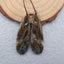 Natural Ocean Jasper Earring Beads 38x10x4mm, 5.2g