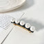 BITEFU Classic Versatile Pearl Spring Hairpin: Vintage Ponytail Clip & Elegant Horizontal Hair Accessory