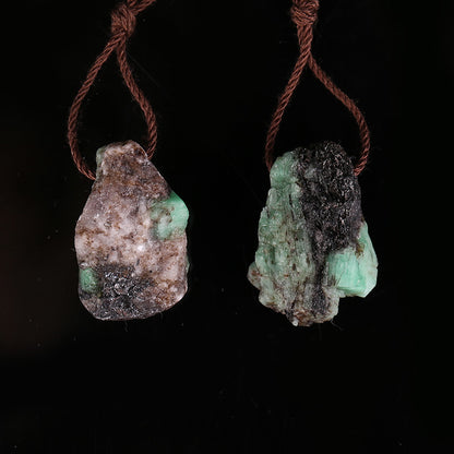 Natural Emerald Earring Beads 23x14x11mm, 24x14x9mm, 6.7g