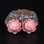 BITEFU 1Pair Pink Conch Shell (Made Of Powder Of Shell, Color Is Enhanced ) Lotus Flower, 5.6g