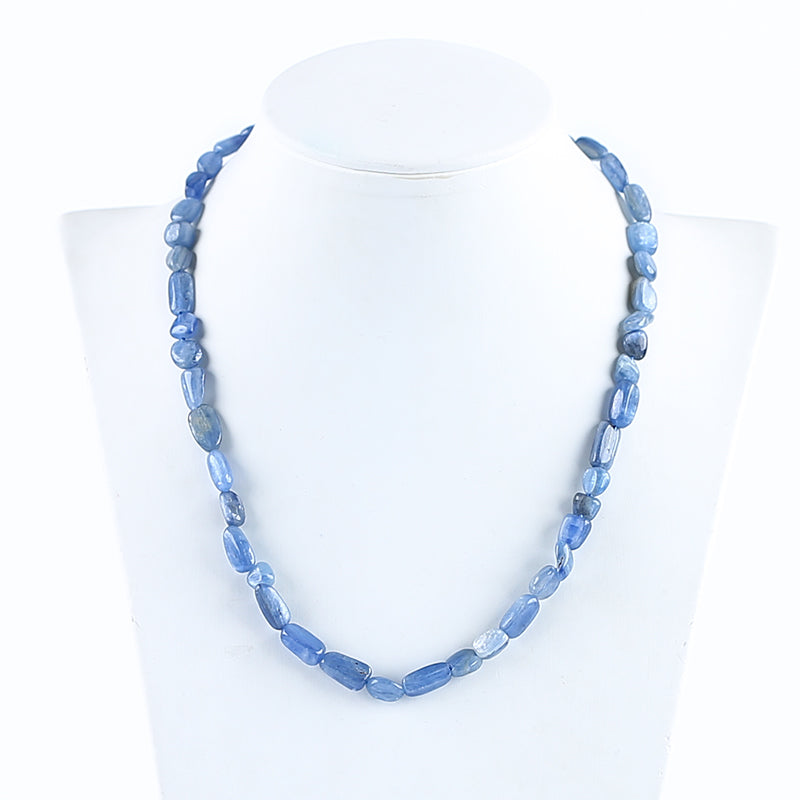 Natural Blue Kyanite Pendant Beads for Necklace 15.7 inches, 6*4mm, 11*7mm, 21g