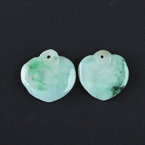 Natural Jade Carved figurine Pendant Bead 40*31*13mm, 24.2g