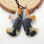 Offre spéciale paire de boucles d'oreilles Amazonite, pierre pour la fabrication de boucles d'oreilles, 39X17X5mm, 8.1g