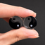 Clear Quartz & Black Tourmaline Yin-Yang Stone Plugs - Handcrafted Double Flare Gauges