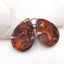 Natural Mushroom Jasper Earring Beads 29x19x3mm, 6.4g