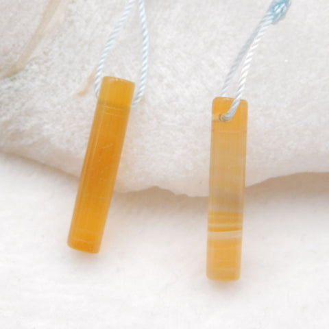 Natural Red Agate Earring Beads 24x4mm, 1.9g