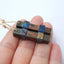 Intarsia of Red Creek Jasper And Labradorite Earring Beads 33x8mm, 8.1g