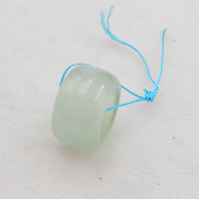 Natural Nephrite Jade Pendant Bead 20x11mm, 5.2g