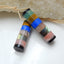 Intarsia of Obsidian, Amazonite, Tiger-Eye, Lapis Lazuli, Sunstone, Labradorite and Pink Opal Earring Beads 28x7mm, 5.9g