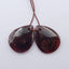 Natural Garnet Earring Beads 20x15x4mm, 5.3g