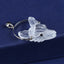 White Crystal Carved Wolf Head Pendant With 925 Sterling Silver,35x26x13mm, 13g