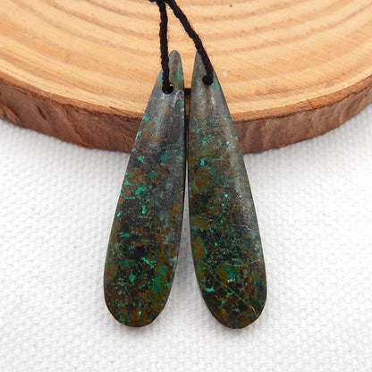 Natural African Turquoise Earring Beads 39x11x5mm, 7.2g